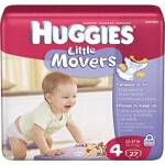 Huggies  Little Movers Diapers for Kids Size 4, Jumbo - BG of 27 EA