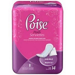 Poise Hourglass Shape Pads for Adult Incontinence Maximum Absorbency 3-1/2