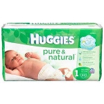 Huggies Pure and Natural Baby Diaper, Step 4 - BG of 120 EA