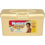 Huggies  Soft Skin Baby Wipes for Skin Care Pop-up Tub, Pleasant, Fresh Scented, Alcohol-free - PK of 64 EA