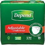 Depend  Adjustable Super Plus Absorbency Underwear, Pull On Adult Diapers and Pull Ups Small/Medium, 28