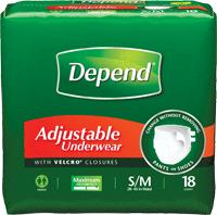 Depend ® Adjustable Super Plus Absorbency Underwear, Pull On Adult Diapers  and Pull Ups Small/Medium