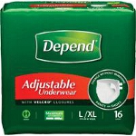 Depend  Adjustable Super Plus Absorbency Underwear, Pull On Adult Diapers and Pull Ups Large/Extra-Large, 44