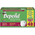 Depend  Adjustable Super Plus Absorbency Underwear, Pull On Adult Diapers and Pull Ups Large, 44