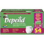Depend  Adjustable Super Plus Absorbency Underwear, Pull On Adult Diapers and Pull Ups Small/Medium, 25