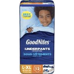 GoodNites Disposable Underwear For Boys Large/Extra-Large Jumbo, Most absorbent, Soft, Latex-free - PK of 12 EA