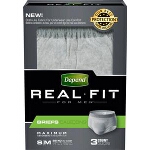 Depend Real Fit Briefs, Discreet Pull Ons for Men, Small/Medium, 28