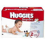 HUGGIES Snug & Dry Disposable Diapers for Kids Size 4 - BG of 31 EA