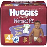 Huggies  Supreme Diaper Size 4, 22 to 37 lb, Mega - BG of 46 EA