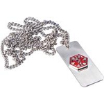 Apex Medical Medical Alert Necklace ( I am Diabetic ), Silver - 1 EA