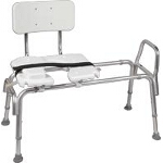 Mabis DMI Healthcare Heavy-duty Sliding Transfer Bench with Cut-Out Seat 19