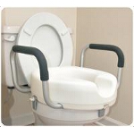 Mabis DMI Healthcare Locking Toilet Seat Riser with Removable Arms 15