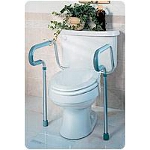 Medline Industries Guardian Toilet Safety Frame 250 lb, Handles are Adjustable, Rotate Back - 1 EA