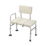 Medline Industries Guardian Padded Transfer Bench, 300 lb, Folding, Lightweight - 1 EA