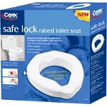 Carex  Safe Lock Raised Toilet Seat, 4-1/4