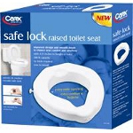 Carex  Safe Lock Raised Toilet Seat, 4-1/4