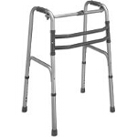 Mabis DMI Healthcare Single Release Aluminum Folding Walker 21-1/2 