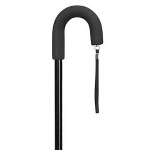 Mabis DMI Healthcare Deluxe Adjustable Aluminum Cane with Standard Handle Black, 31