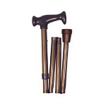Mabis DMI Healthcare Adjustable Folding Cane with Ergonomic Handle Bronze, 33
