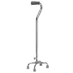 Small Base Quad Cane with Chrome Finish, 300 lb Capacity - 1 EA