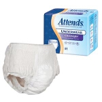 Attends Overnight Protective Underwear, Pull Up Adult Diapers with Leakage Barriers, X-Large 58