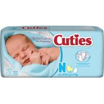 Prevail  Cuties Baby Diapers for Kids Size Newborn, 10 lb, Comfortable, Ultra-absorbent Core - Qty: BG of 42 EA