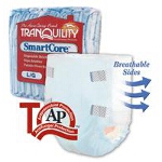 Tranquility SmartCore Disposable Briefs Fitted Adult Diapers XXL-Plus White 60