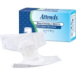 Attends Overnight Breathable Briefs Fitted Adult Diapers, Extra Large, 58