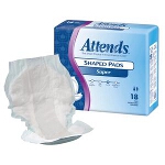 Attends  Shaped Pads for Incontinence, Super - Qty: BG of 18 EA