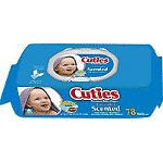 Cuties  Baby Wipes for Skin Care Quilted Scented, Lavender - Qty: PK of 78 EA