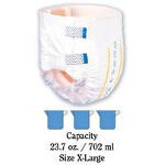 Tranquility SlimLine  Junior Disposable Brief, 24 to 42 lb, 10-1/5Oz Fluid Capacity, Latex-free - Qty: BG of 12 EA