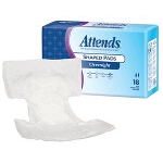 Attends  Shaped Pads for Incontinence, Overnight - Qty: BG of 18 EA