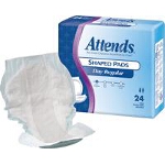 Attends  Shaped Pads for Incontinence, Day Plus - Qty: BG of 24 EA