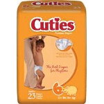 Prevail  Cuties Baby Diapers for Kids Size 6, 35 lb - Qty: BG of 23 EA