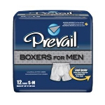 Prevail Boxers for Mens Incontinence Protection Large/X-Large Waist 38