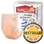 Tranquility SlimLine Breathable Briefs ( Sizes: Medium, Large, XL ) Each Pair Holds 20-24 Ounces of Fluid